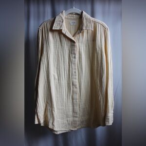 Aritzia, Wilfred Free, Long Sleeve Button-Down Shirt, Yellow, Size: XS.
